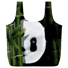 Panda Full Print Recycle Bags (l)  by Valentinaart