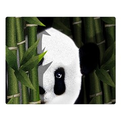 Panda Double Sided Flano Blanket (large)  by Valentinaart