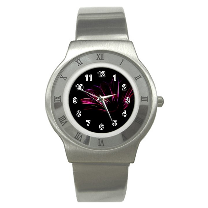 Pattern Design Abstract Background Stainless Steel Watch