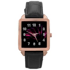 Pattern Design Abstract Background Rose Gold Leather Watch  by Nexatart