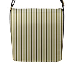 Pattern Background Green Lines Flap Messenger Bag (l)  by Nexatart