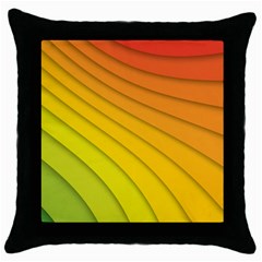 Abstract Pattern Lines Wave Throw Pillow Case (black) by Nexatart