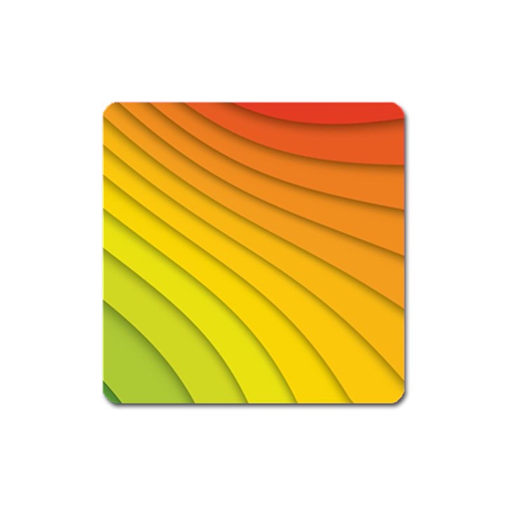 Abstract Pattern Lines Wave Square Magnet