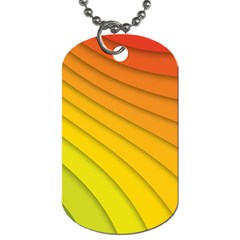 Abstract Pattern Lines Wave Dog Tag (one Side)