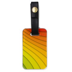 Abstract Pattern Lines Wave Luggage Tags (one Side)  by Nexatart