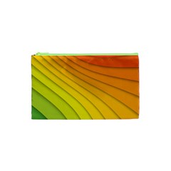 Abstract Pattern Lines Wave Cosmetic Bag (xs) by Nexatart