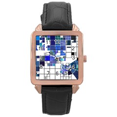 Design Rose Gold Leather Watch 