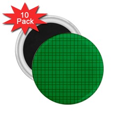 Pattern Green Background Lines 2 25  Magnets (10 Pack)  by Nexatart