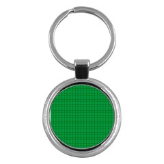 Pattern Green Background Lines Key Chains (round)  by Nexatart