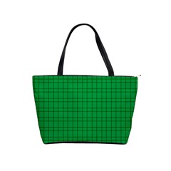 Pattern Green Background Lines Shoulder Handbags by Nexatart