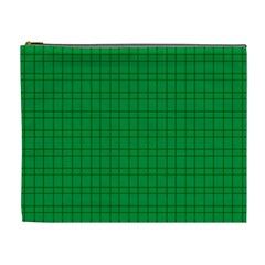 Pattern Green Background Lines Cosmetic Bag (xl) by Nexatart