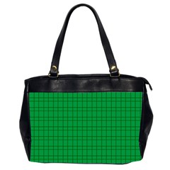 Pattern Green Background Lines Office Handbags (2 Sides)  by Nexatart