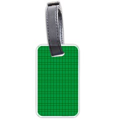 Pattern Green Background Lines Luggage Tags (one Side)  by Nexatart