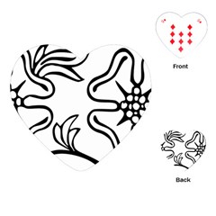 Decoration Pattern Design Flower Playing Cards (heart)  by Nexatart