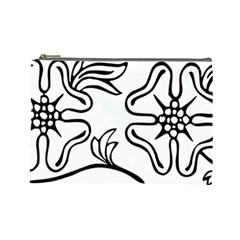 Decoration Pattern Design Flower Cosmetic Bag (large)  by Nexatart