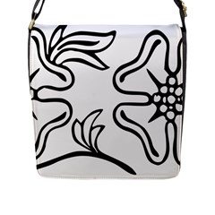 Decoration Pattern Design Flower Flap Messenger Bag (l)  by Nexatart