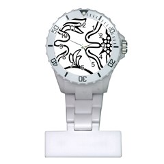 Decoration Pattern Design Flower Plastic Nurses Watch