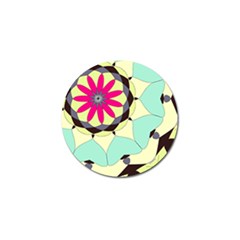 Pink Flower Golf Ball Marker (4 Pack)