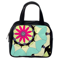 Pink Flower Classic Handbags (one Side) by digitaldivadesigns