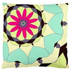 Pink Flower Large Cushion Case (one Side) by digitaldivadesigns