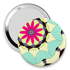 Pink Flower 3  Handbag Mirrors by digitaldivadesigns