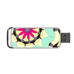 Pink Flower Portable Usb Flash (one Side) by digitaldivadesigns