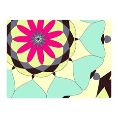 Pink Flower Double Sided Flano Blanket (mini)  by digitaldivadesigns