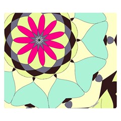 Pink Flower Double Sided Flano Blanket (small) 