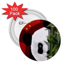 Panda 2 25  Buttons (100 Pack)  by Valentinaart