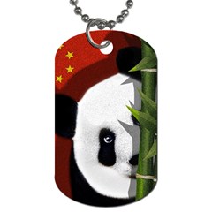 Panda Dog Tag (two Sides) by Valentinaart