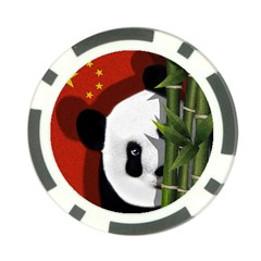 Panda Poker Chip Card Guard by Valentinaart