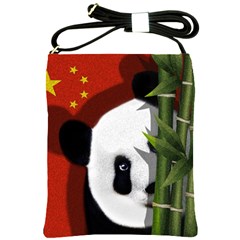 Panda Shoulder Sling Bags by Valentinaart