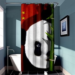 Panda Shower Curtain 36  X 72  (stall)  by Valentinaart