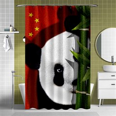 Panda Shower Curtain 48  X 72  (small)  by Valentinaart