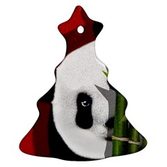 Panda Christmas Tree Ornament (two Sides) by Valentinaart