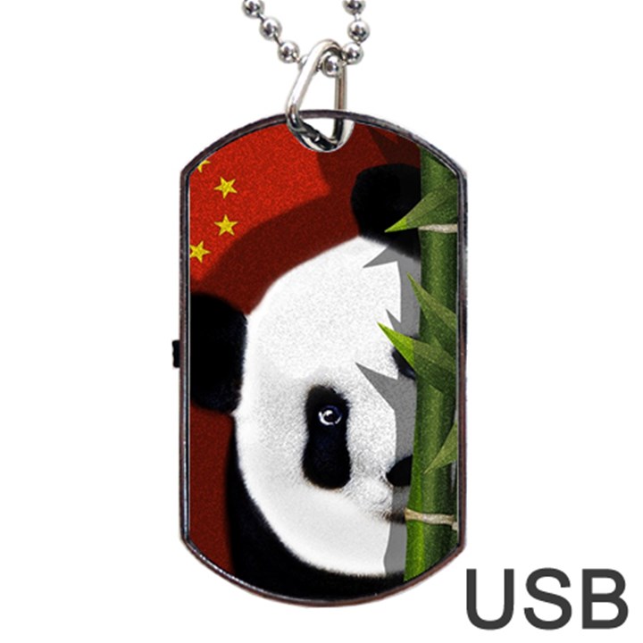 Panda Dog Tag USB Flash (One Side)