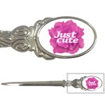 Just Cute Text Over Pink Rose Letter Openers Front