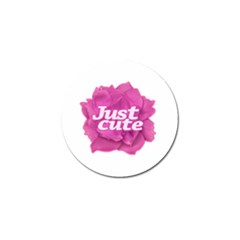 Just Cute Text Over Pink Rose Golf Ball Marker by dflcprints