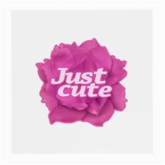 Just Cute Text Over Pink Rose Medium Glasses Cloth (2-side) by dflcprints