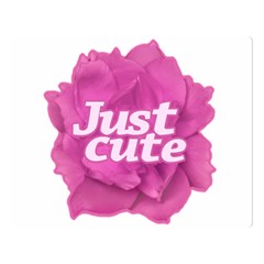 Just Cute Text Over Pink Rose Double Sided Flano Blanket (large)  by dflcprints