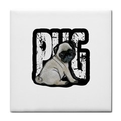 Pug Tile Coasters