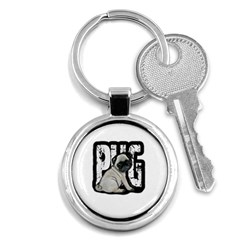 Pug Key Chains (Round) 