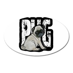 Pug Oval Magnet