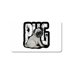 Pug Magnet (name Card) by Valentinaart