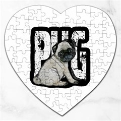 Pug Jigsaw Puzzle (Heart)