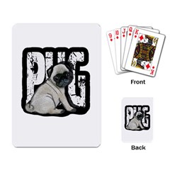 Pug Playing Card by Valentinaart