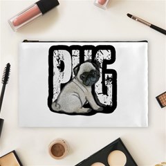 Pug Cosmetic Bag (large)  by Valentinaart