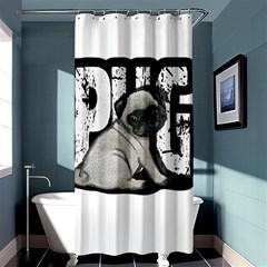 Pug Shower Curtain 36  x 72  (Stall) 