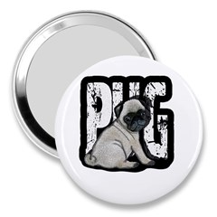 Pug 3  Handbag Mirrors