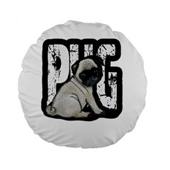 Pug Standard 15  Premium Round Cushions